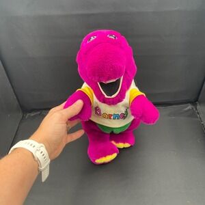 Vintage Barney The Dinosaur Stuffed Plush Lyons Group Dakin 1992 Purple 13"